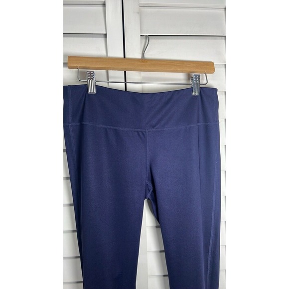 Athleta Westchester Chaturanga Reversible Leggings Size Large Navy & Blue Print - Picture 4 of 12